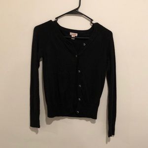 Cat and Jack black cardigan size 10/12.
